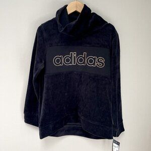 NWT Adidas Black Gold Velour Pullover
